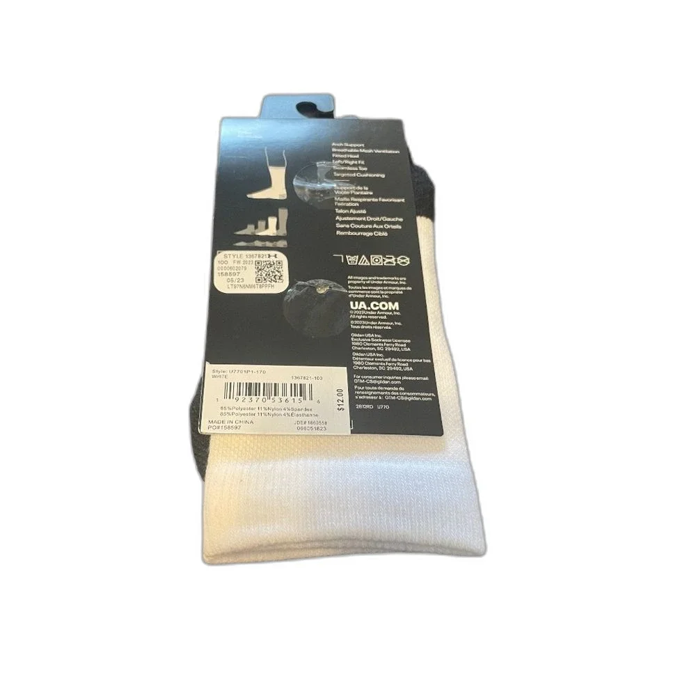 Under Armour Team cushioned crew socks size 13.5K-4.5 youth New